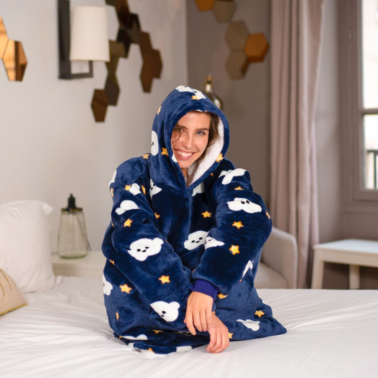 Pull Plaid Géant Sweat Plaid Femme SweetPlaid™ Nuage ⛅️ – Sweet